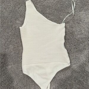 Abercrombie One Shoulder White top
